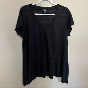 DB Sunday Black V-neck Top size XL